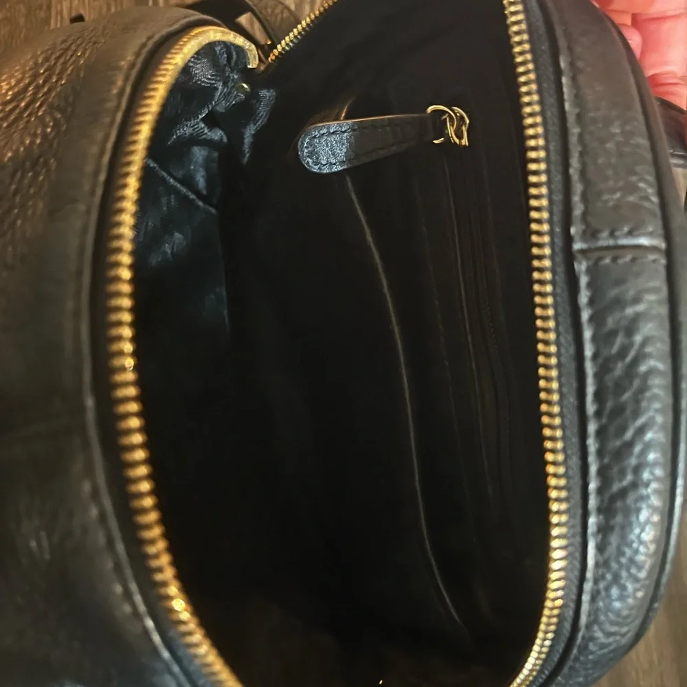 Michael Kors Black Leather Backpack